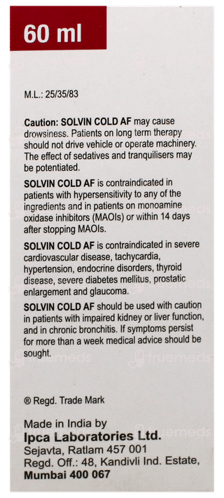 Solvincold Af Syrup 60ml